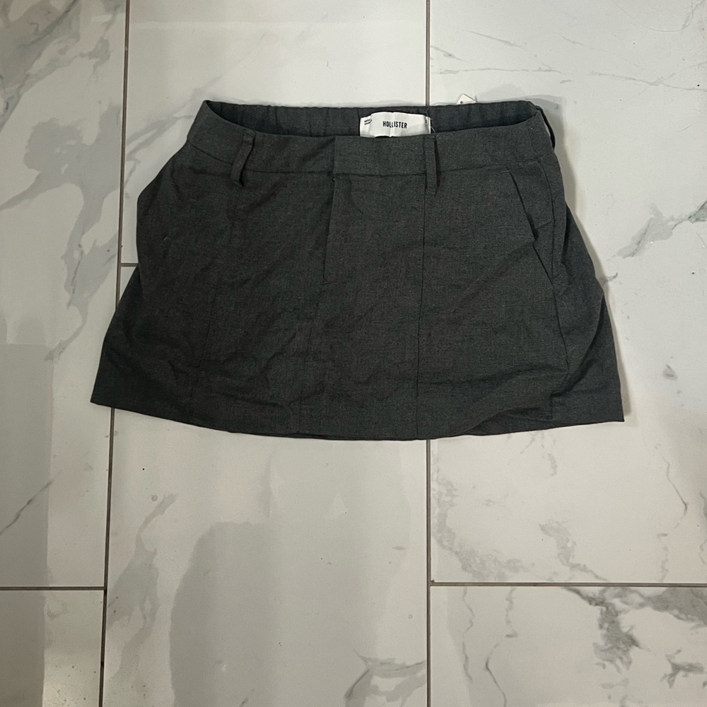 Hollister Dark Gray Mini Skort